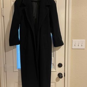 Long wool navy blue coat